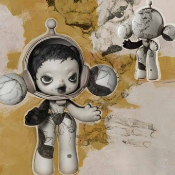 MEGA α SKULLPANDA 1000% Egon Schiele - Image 2