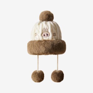 Warm Fluffy Holiday Series- Labubu Plush Hat
