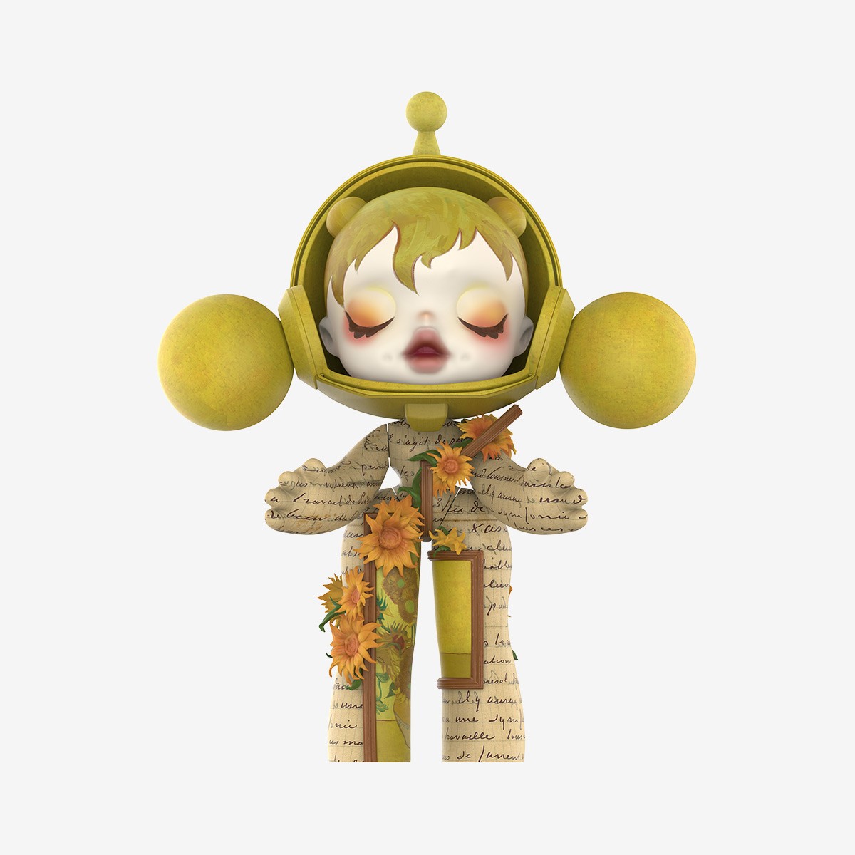 MEGA α SKULLPANDA 1000% Van Gogh Museum Sunflowers - Image 7