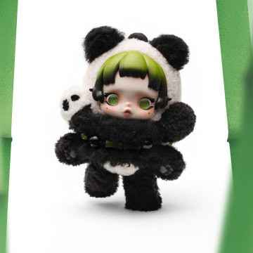 Skullpanda Lazy Panda Plush Doll Pendant - Image 3