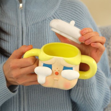 Crybaby Sad Club Series-ceramic Cup (Golden) - Image 4