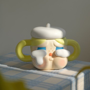 Crybaby Sad Club Series-ceramic Cup (Golden) - Image 3
