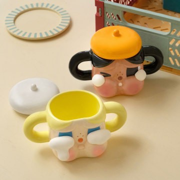 Crybaby Sad Club Series-ceramic Cup (Golden) - Image 2