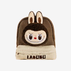 Classic Bag Series-labubu Berber Fleece Backpack (Brown)