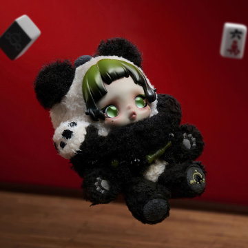 SKULLPANDA Lazy Panda Plush Doll Pendant - Image 3